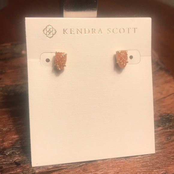 NWT Kendra Scott Harriet Drusy Earrings in Gold!! - Picture 3 of 5